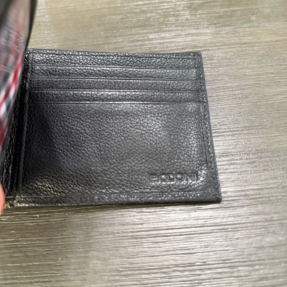 Boconi Black Leather Card Holder - Picture 4 of 7